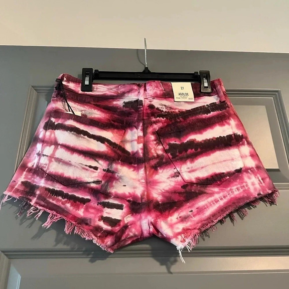 AGOLDE Parker Denim Shorts Envision Tie Dye 27 NWT - Picture 5 of 8